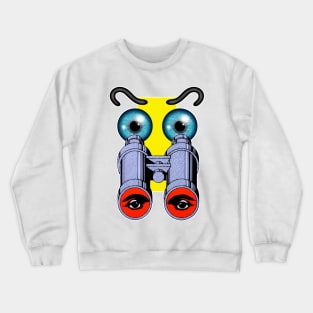 Binocular eyes and eyebrows Crewneck Sweatshirt